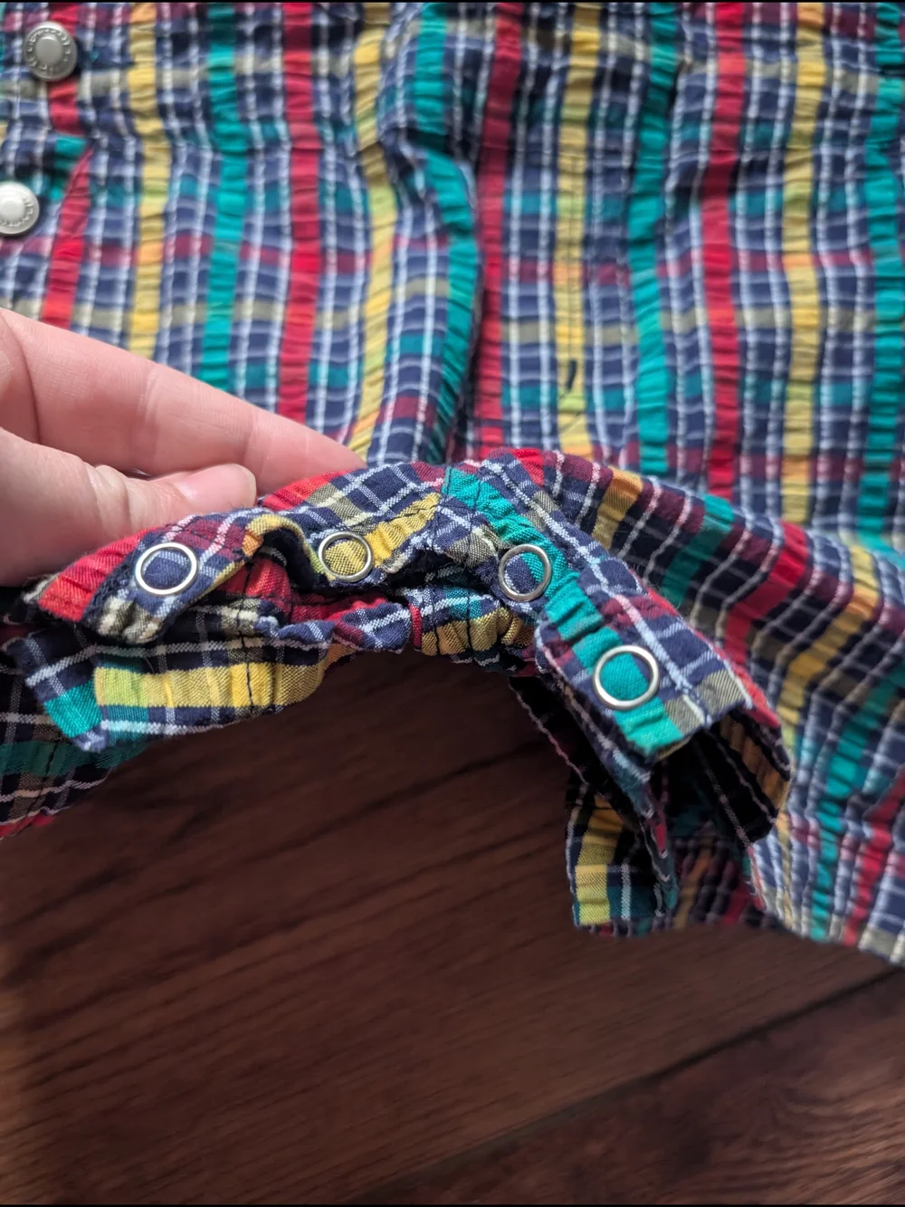 $ Vintage‎ Rainbow Tag Gymboree Fairway Plaid Short Overalls